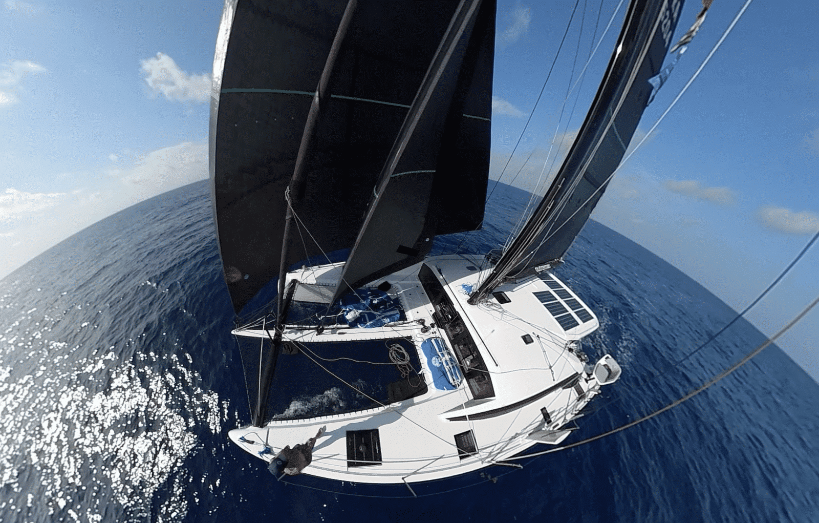 Outremer 52 with three sails up!
